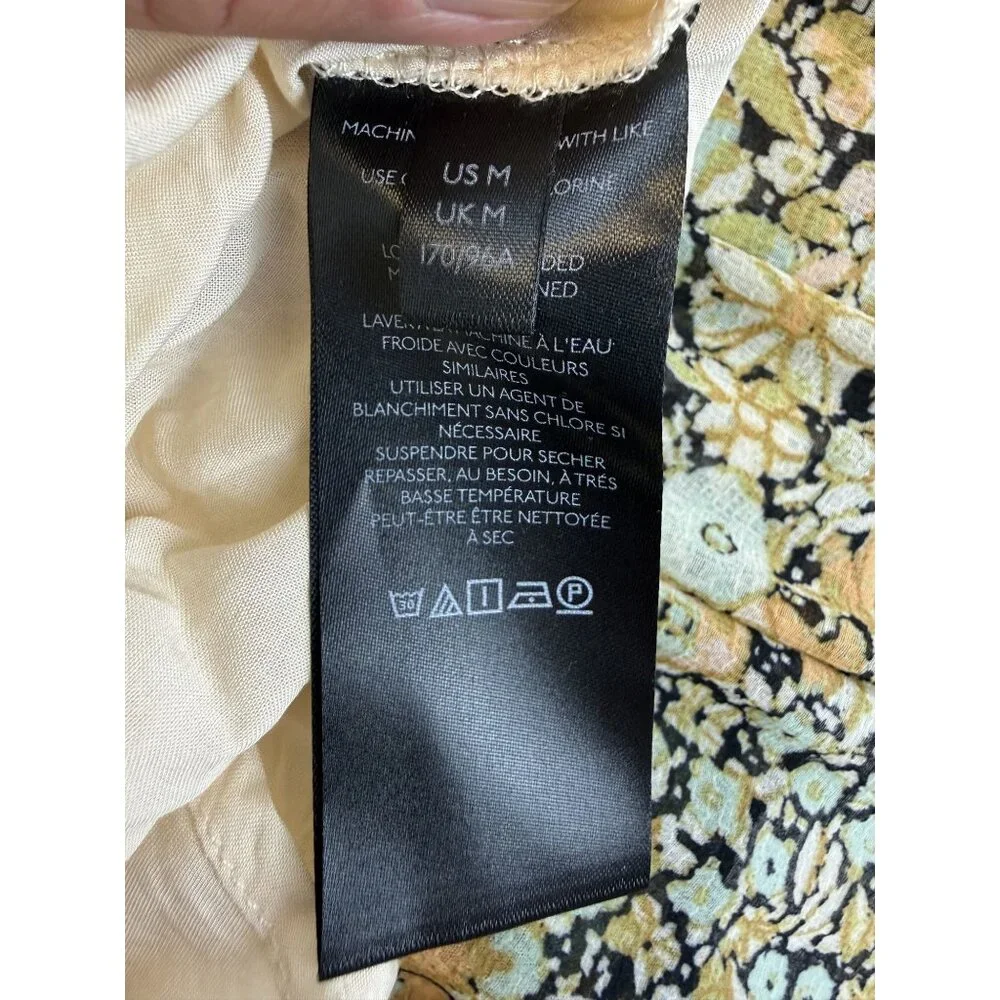 Free People Feeling Groovy Maxi Dress Floral Print Boho V-Neck M - Picture 7 of 11